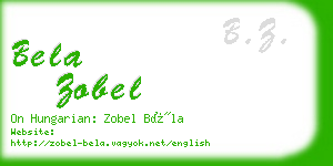 bela zobel business card